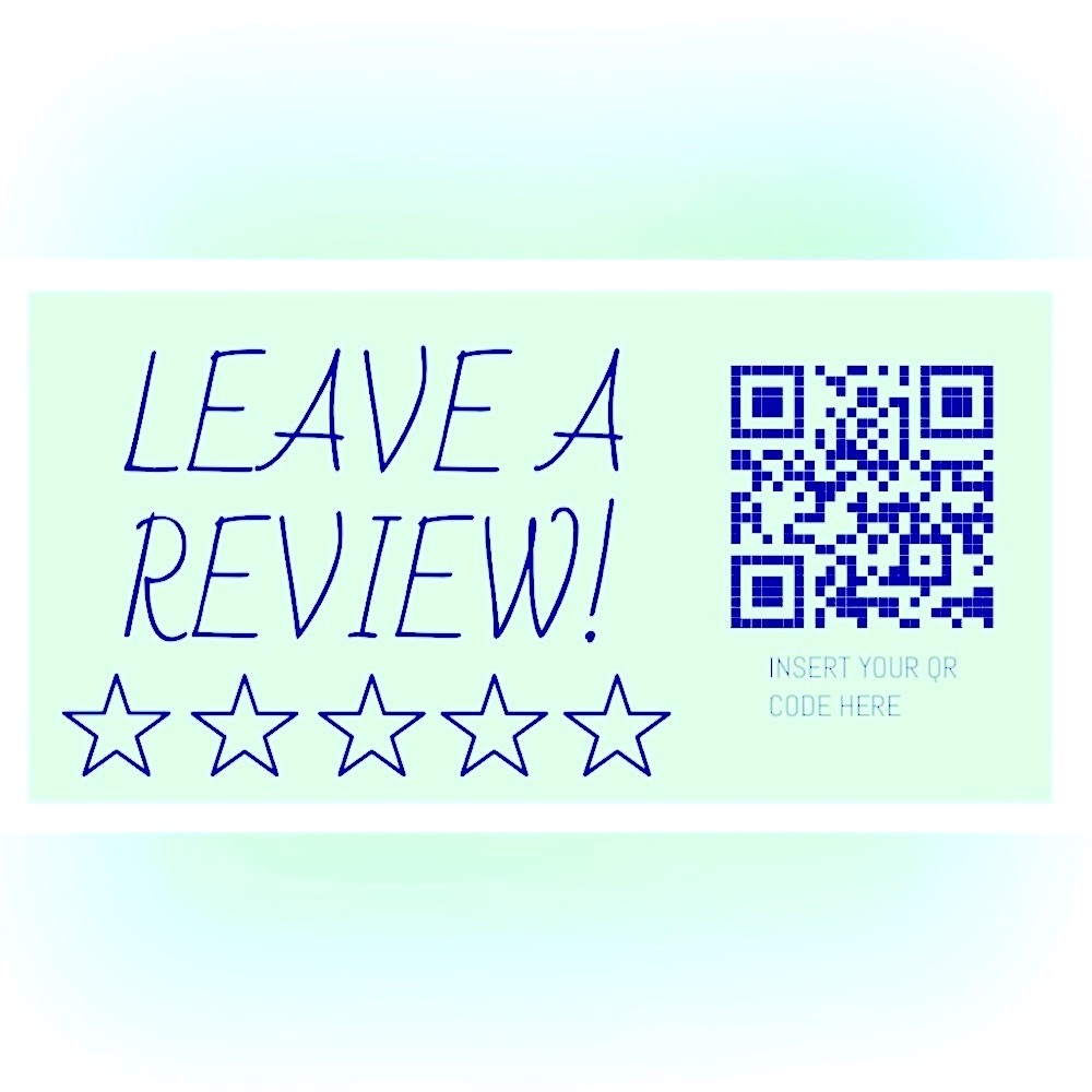 30 CUSTOM STICKERS - 2.25” x 1.25” - LEAVE A REVIEW - PERSONALIZED W/ YOUR QR